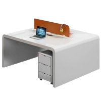 华立伟办公桌双人位+柜套