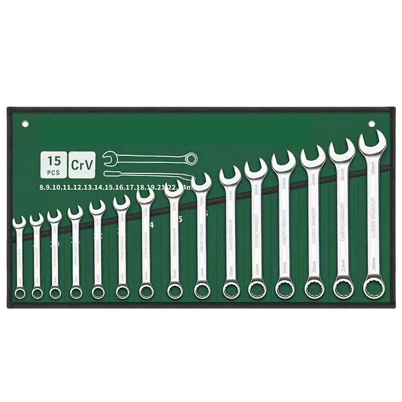 梅花开口两用扳手 15件