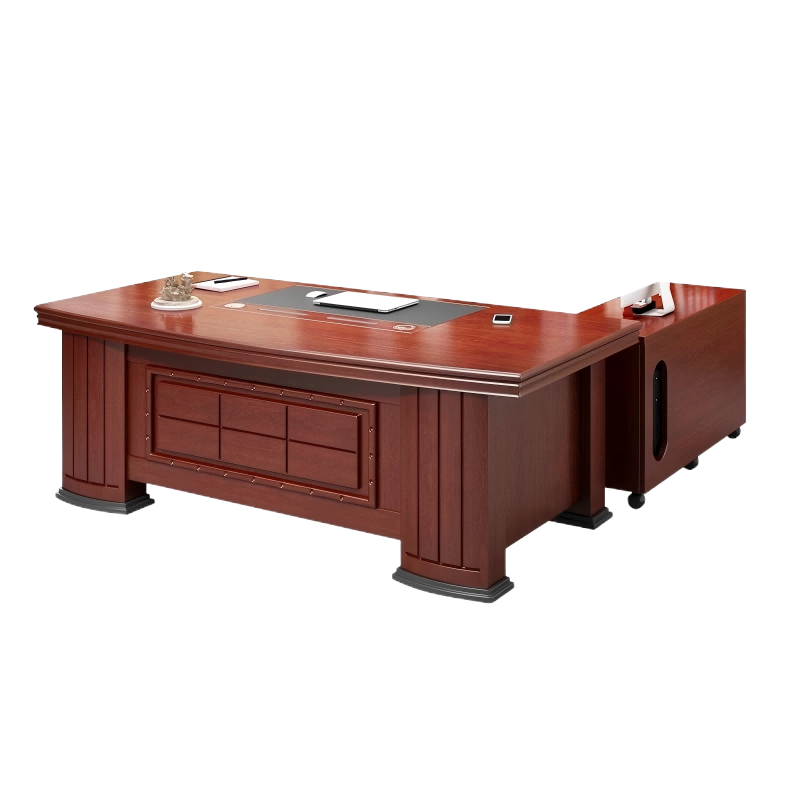 电脑桌带侧柜简约现代主管桌办公桌老板桌大班台经理桌总裁老板台