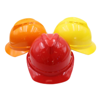 V型透气安全帽建筑劳保防砸头盔工地施工加厚防护安全帽可印字ABS材质