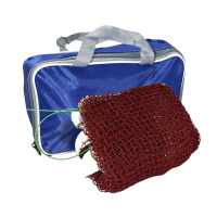 闪电客羽毛球网户外便携标准网羽毛球中间网子用网折叠拦网简易网球网_标准款6.1米x0.76米小孔钢丝拉绳带包