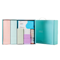 非草非木 毛巾礼盒套装伴手劳保礼品 竹纤维毛巾8件套 FM-3074 (盒)