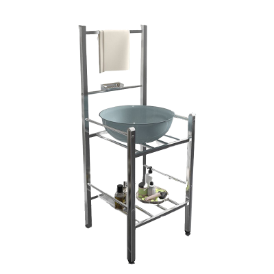 班龙脸盆架110cm银色个