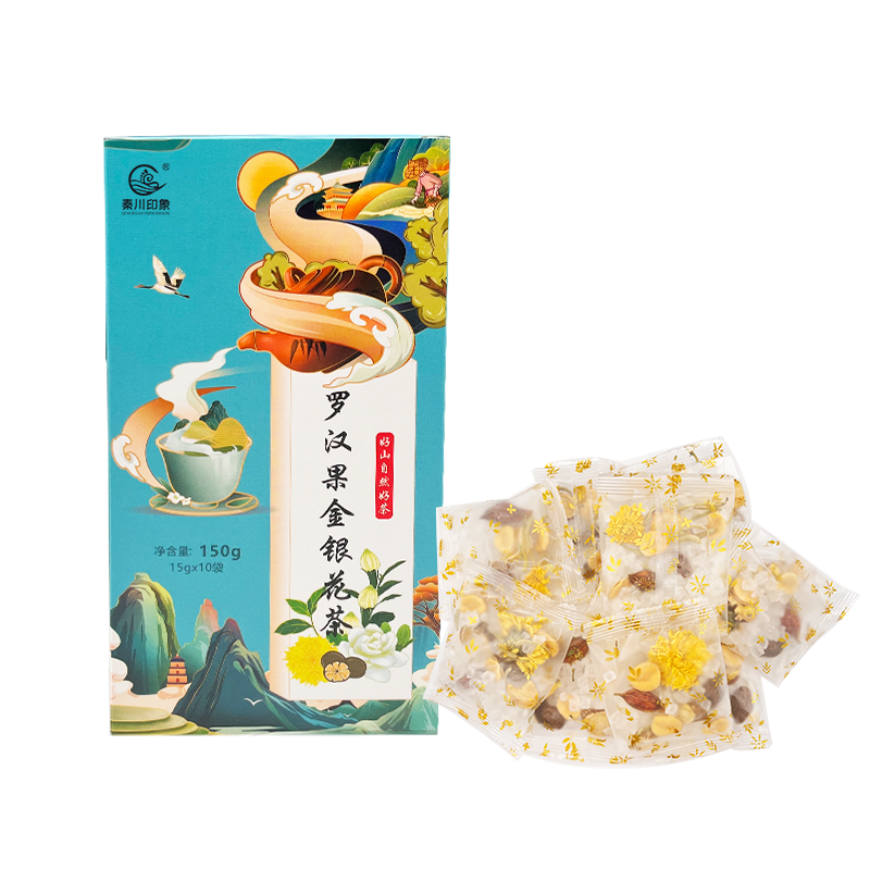秦川印象罗汉果金银花茶150g/盒