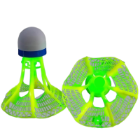 发光羽毛球夜用户外防风球塑料胶训练球夜光高弹力抗风