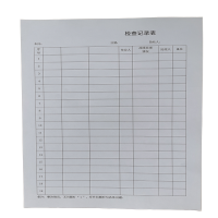 检查记录表 A4 张