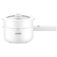 LOTOR电煮锅2L电炒锅煮面锅智能不沾蒸笼款20CD