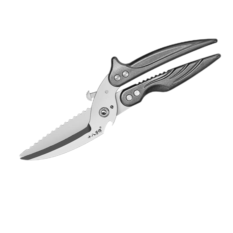 十八子作厨房剪刀一体纯钢锋利高硬度鸡鸭鹅骨头强力剪子N8169