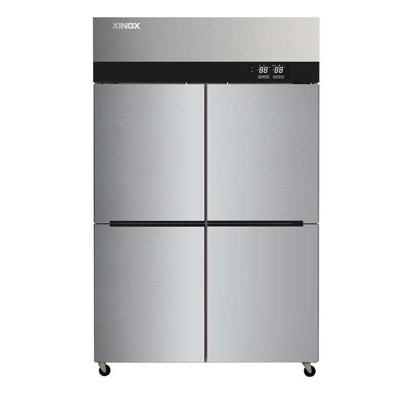 星星四门商用冰箱厨房饭店酒店双温冷藏冷冻展示柜六门保鲜冰箱展示柜 风冷铜双温-电温控-KCD-1276WM4