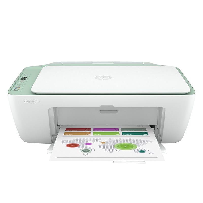 惠普(HP)2722无线彩色喷墨打印机一体机 彩色家用照片打印机 学生家庭作业多功能 A4连供小型家用办公 学生打印作业打印机一体机(打印复印扫描) 新套餐五