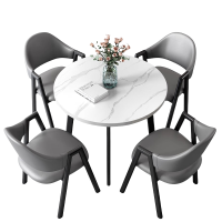 豫龙悦洽谈桌椅一桌四椅80*80*75cm套