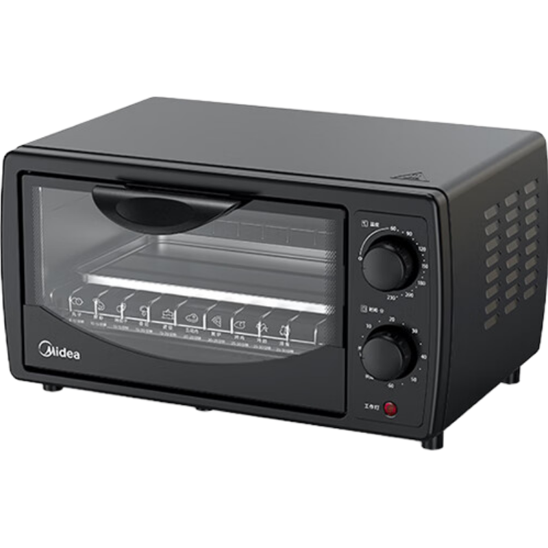 美的(Midea)10L家用多功能迷你小烤箱 均匀烘烤/轻巧不占地/广域控温 T1-108B