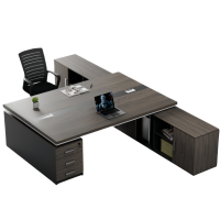 锁匠 老板桌2.4m+2椅组