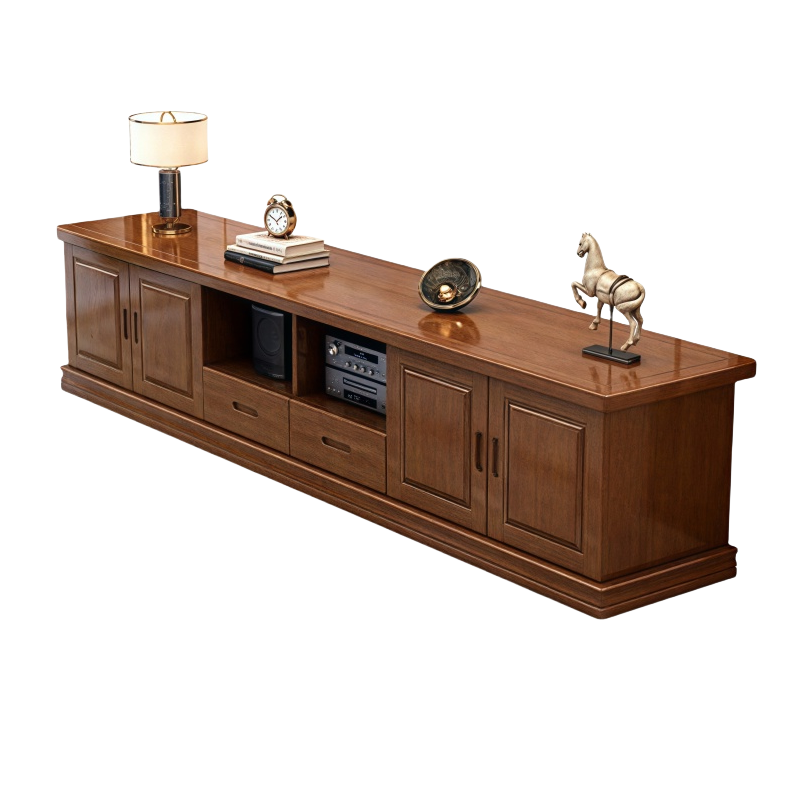 豫龙都 实木电视柜 四门 个