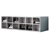 蕃蒂不锈钢鞋柜24格双面台