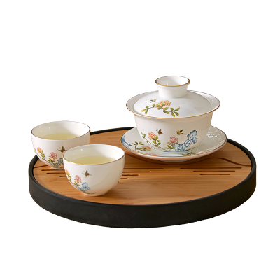 北国风光骨瓷茶具套装金枝玉叶TS-0122P套