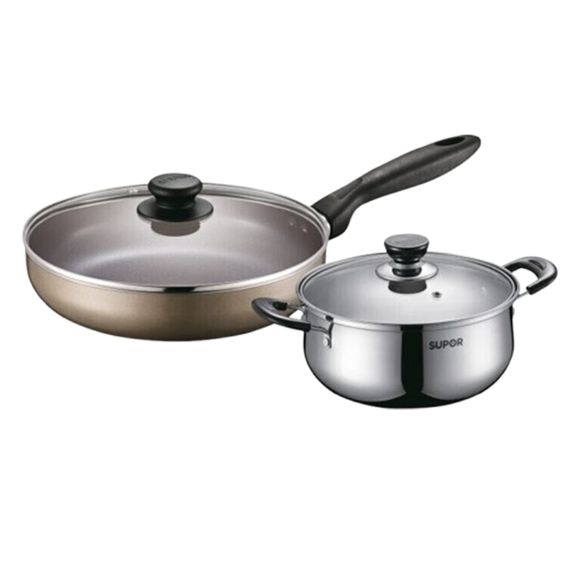 苏泊尔套锅煎锅24CM+汤锅20CM锅具套装两件套VTP1705T
