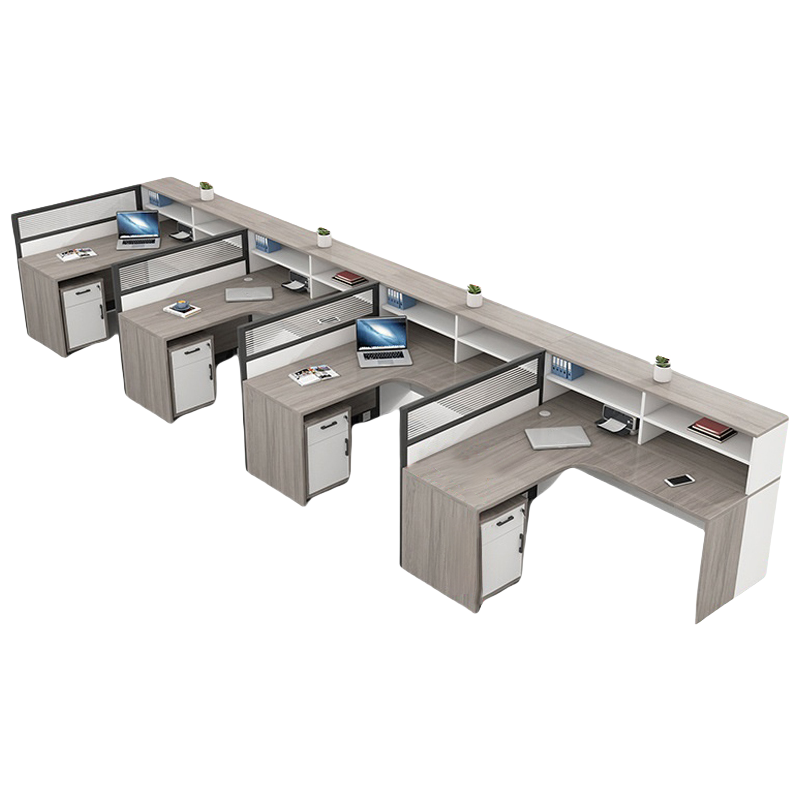 怡卓欧屏风办公桌3人位张