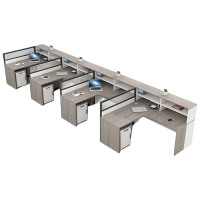 怡卓欧职员电脑桌4人位张