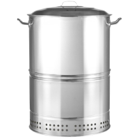 纳丽雅(Naliya)吊炉烧烤炉家用烤鸡炉室内炭烤炉户外不锈钢腊肉桶围炉烤肉架_加厚款大号可分体吊炉家用礼包可套叠收纳