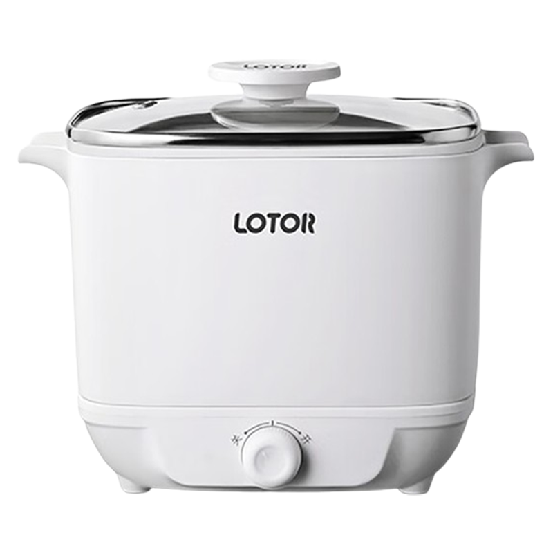 LOTOR电煮锅2L分体式多功能泡面锅蒸格款26C-BS-JCK