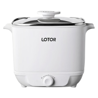 LOTOR电煮锅2L分体式多功能泡面锅蒸格款26C-BS-JCK