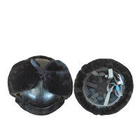 明盾冬季防寒棉黑色PU长绒ABS4片安全帽