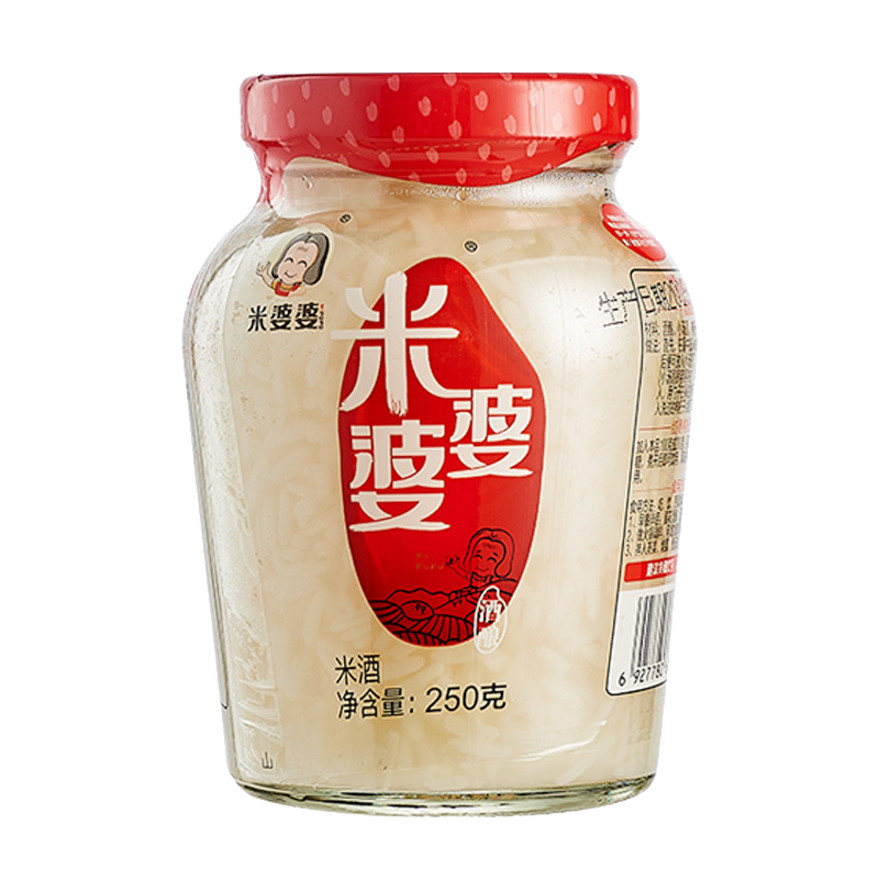 米婆婆米酒酒酿醪糟湖北特产甜米酒酒酿蛋250G*6瓶