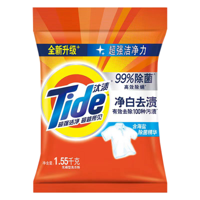 汰渍洗衣粉净白去渍除菌除螨无磷深层去污渍家庭装自然清香