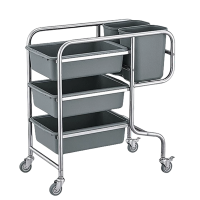 万山宏业 不锈钢清洁车保洁车收餐车大号 LW37T/个