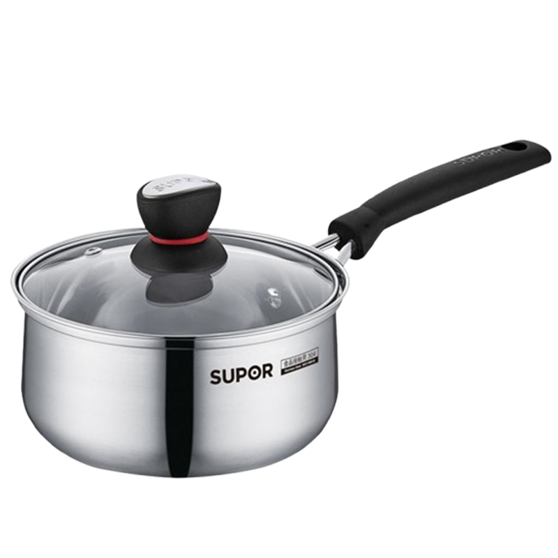 苏泊尔奶锅16cm小红圈304不锈钢奶锅煮面锅辅食锅ST16H1