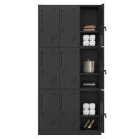 凌迪星黑色9门更衣柜900*400*1850mm台