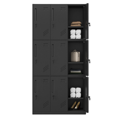 凌迪星黑色9门更衣柜900*400*1850mm台