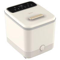 美的泡脚盆折叠智能足疗按摩器洗脚盆暖阳白ZL302