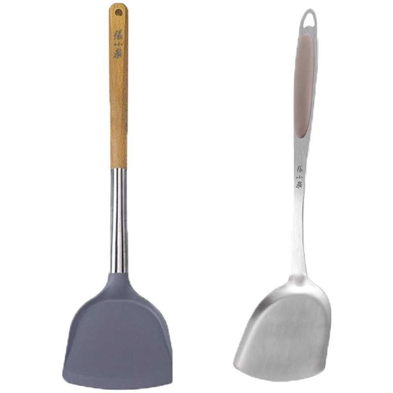 张小泉不锈钢锅铲家用耐高温不粘锅专用防滑手柄厨房炒菜铲子8138