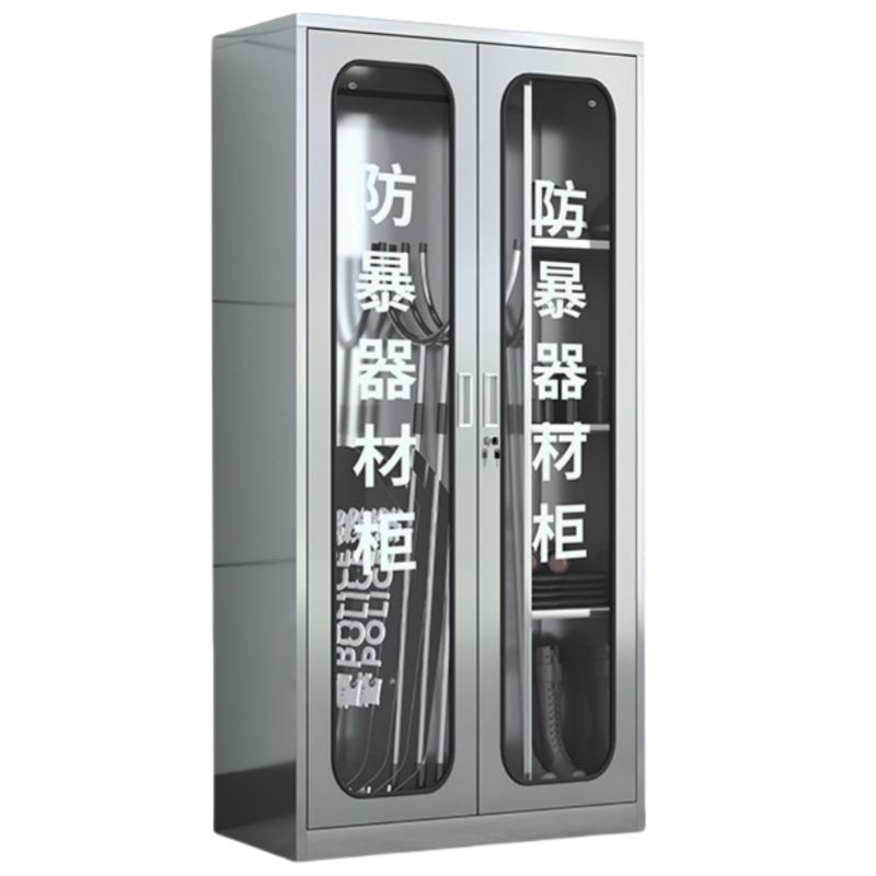 桃锦堂 不锈钢防暴器材柜1.8米 台