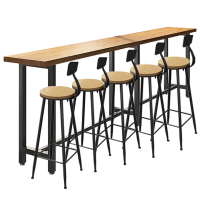 班龙吧台桌2.8m+5椅套