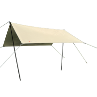 洛得兰德LD-TM103户外露营遮阳棚户外防雨涂银防晒凉棚野营折叠四角天幕 卡其色 3*3M