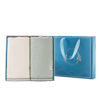 非草非木 竹纤维毛巾套装礼盒劳保福利礼品 朴秀毛巾2条套装 FM-3052 (盒)