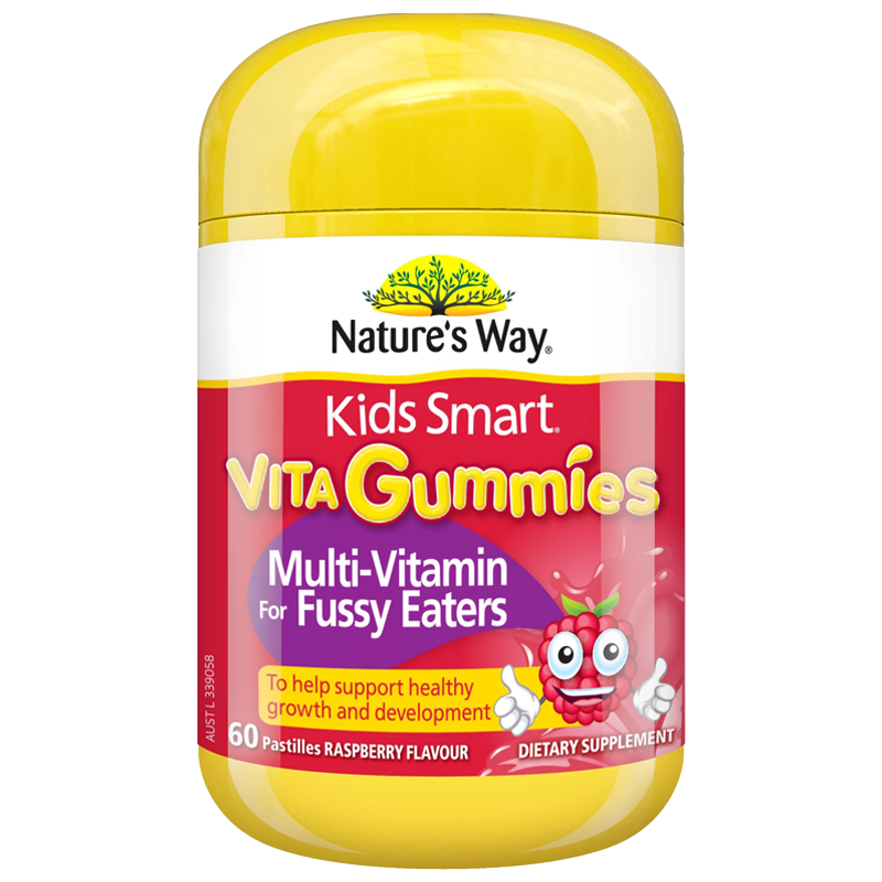 佳思敏(Nature's Way)儿童复合维生素矿物质偏食厌食补锌软糖60粒/瓶适合2岁以上新旧包装随机发