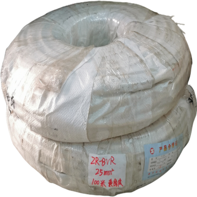 康菲索 阻燃护套线 ZR-BVR-25平方 黑色 100米 盘