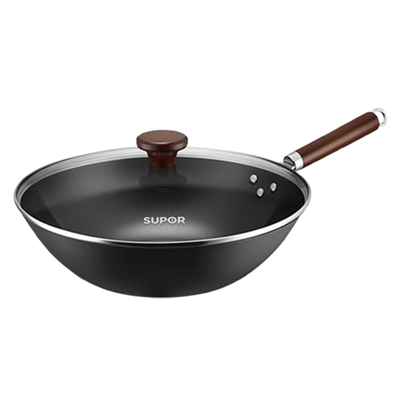 苏泊尔炒锅30cm精铁炒锅无涂层铁锅炒菜锅EC30BH01