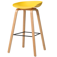班龙吧台高脚椅43*46*82cm黄色张