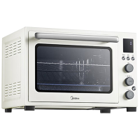 美的电烤箱40L四面搪瓷热风循环空气炸锅烤箱一体机PT4012W二代