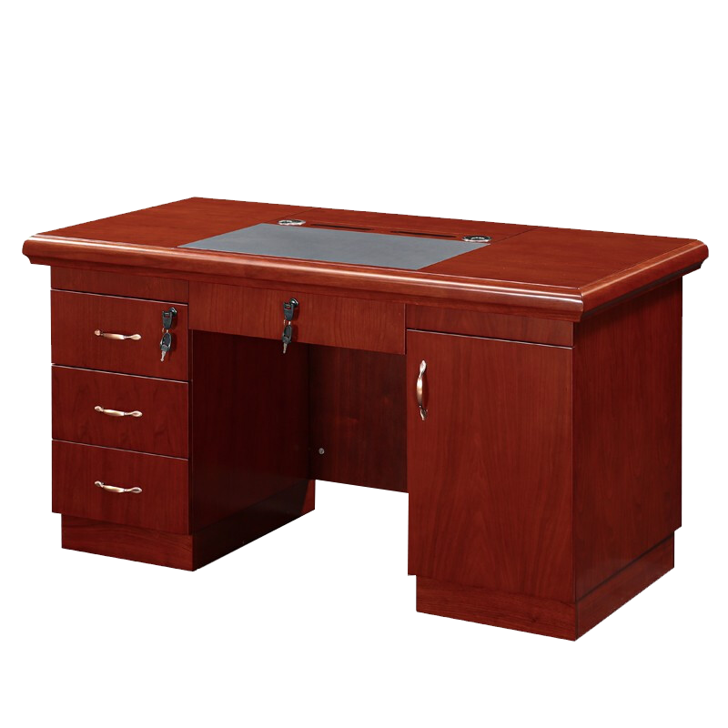 黎明办公桌油漆台式写字台职员桌1.4米班台带抽屉140*70*76cm