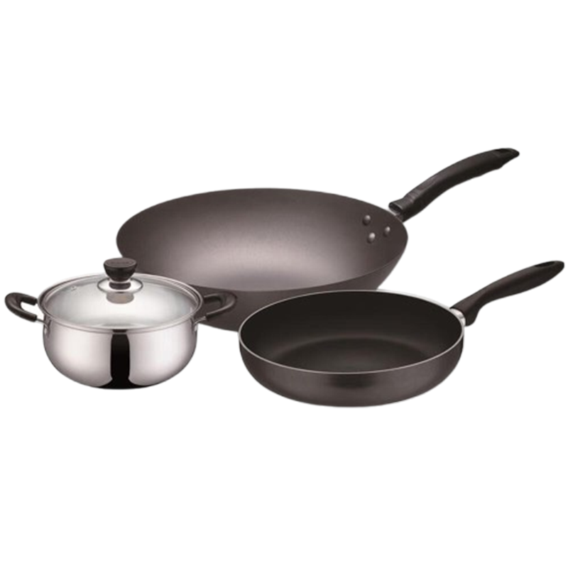 苏泊尔套锅三件套温馨美厨炒锅+煎锅+汤锅VTP2303T