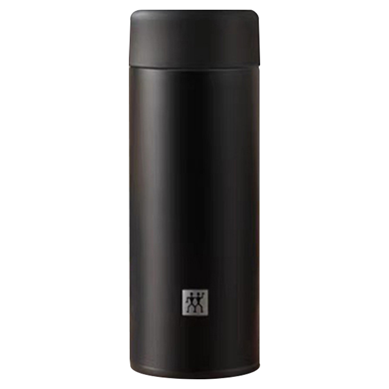 双立人保温杯350ml真空保温茶滤杯黑色39507-301