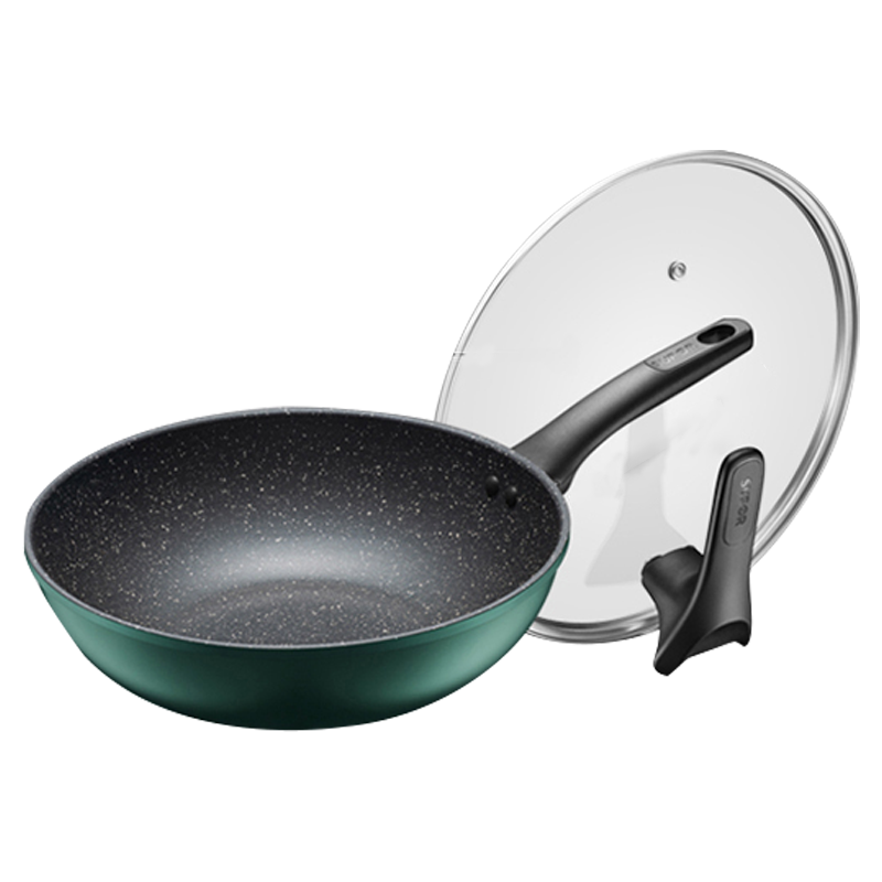 苏泊尔炒锅30cm麦饭色不粘平底煎炒锅少油烟EC30SP09