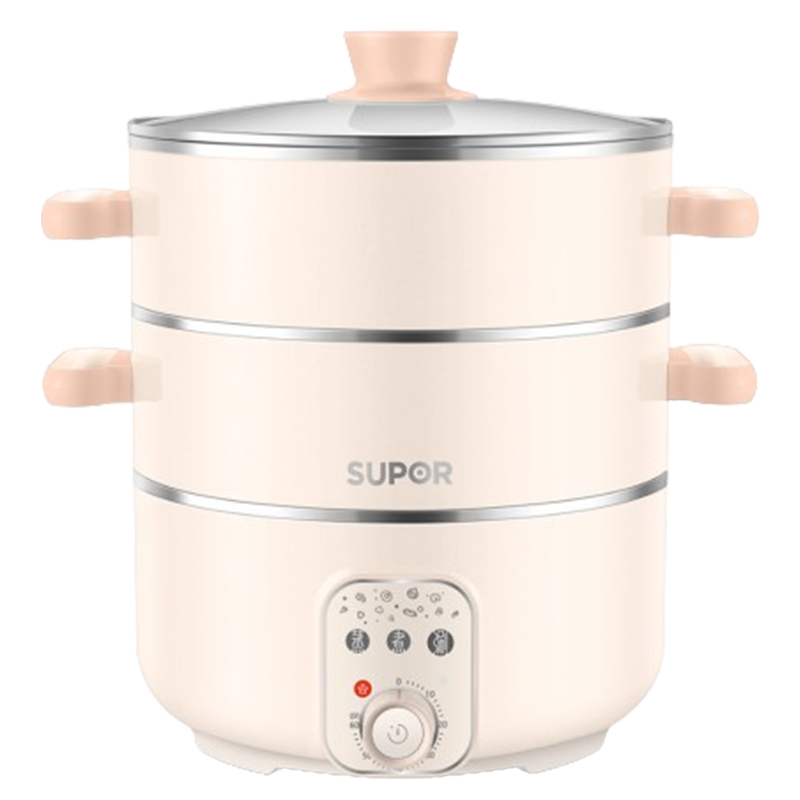 苏泊尔电蒸锅304不锈钢不粘内胆双层蒸笼电蒸锅ZN26YK18