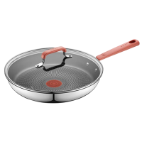 苏泊尔煎锅30cm火红点聚油不粘锅不锈钢平底锅EJ30CAS01